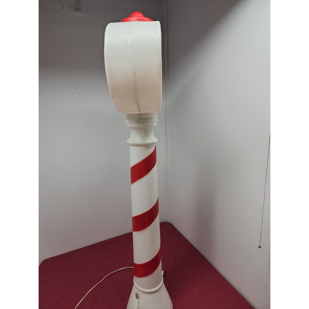 Vintage 1991 Union Products North Pole Candy Cane Blow Mold Tested Working 45" - Picture 9 of 9